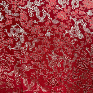 Traditional Jacquard Polyester Brocade Fabric Jacquard 150cm Wholesale Cheap Price for New Year Apparel Home Textile Cloth