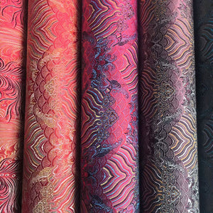 Traditional Jacquard Polyester Brocade Fabric Jacquard 150cm Wholesale Cheap Price for New Year Apparel Home Textile Cloth